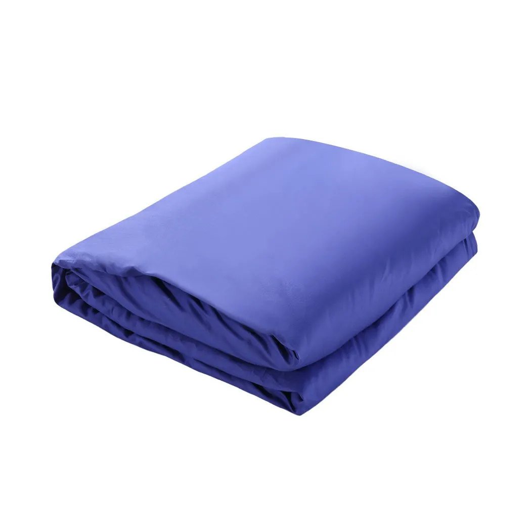202x151cm Cotton Anti Anxiety Weighted Blanket Cover Protector Blue
