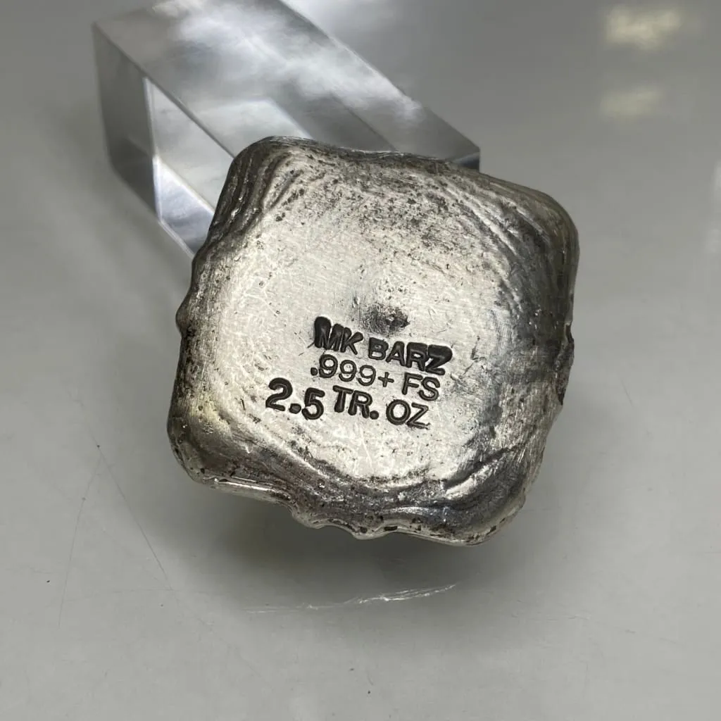 2.5 Oz MK BarZ Christmas Gift Bar .999 FS