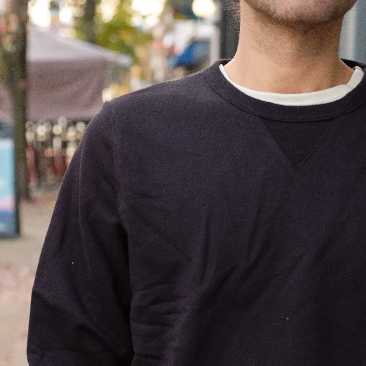 3S48 Heavy Loopwheel Sweatshirt in Deep Black