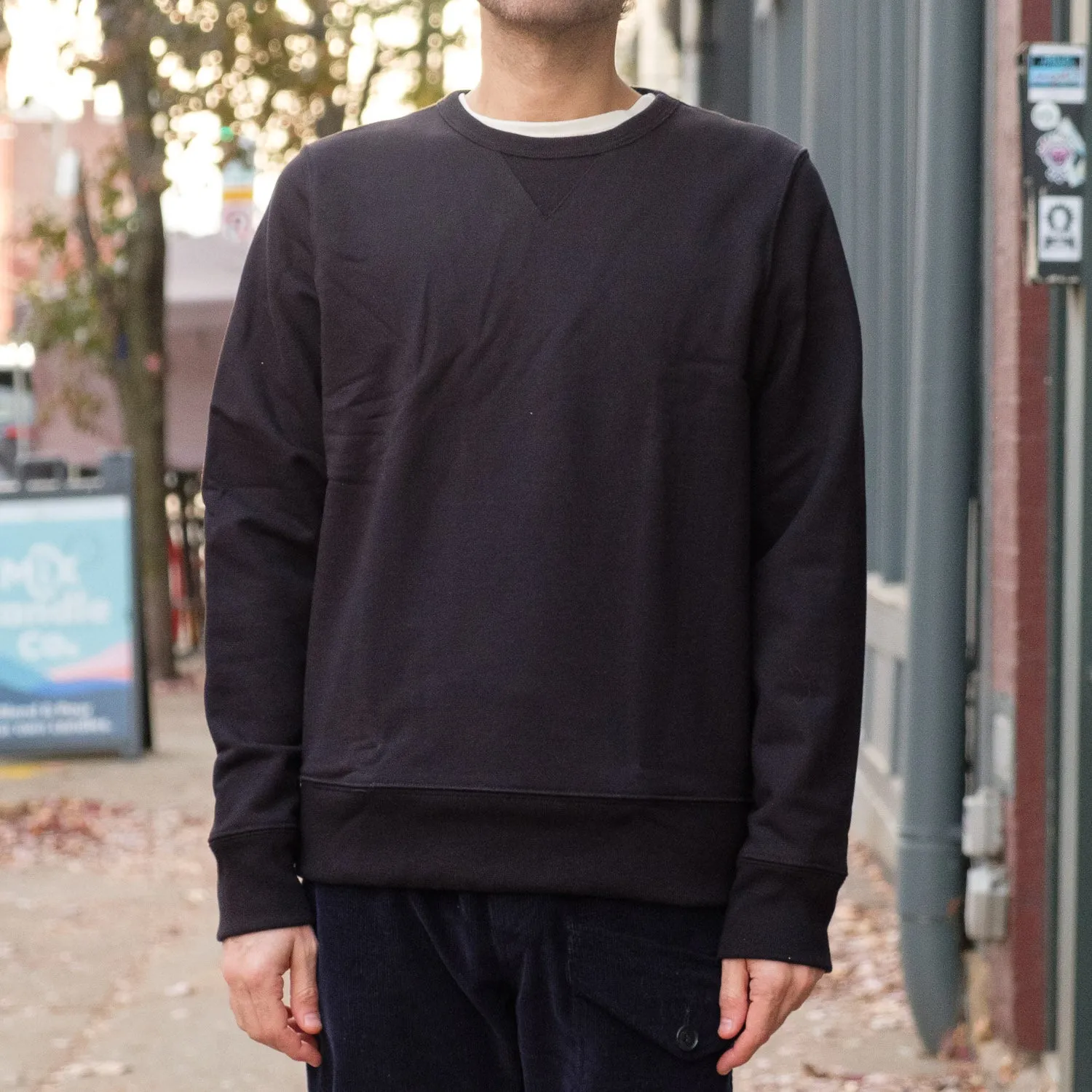 3S48 Heavy Loopwheel Sweatshirt in Deep Black