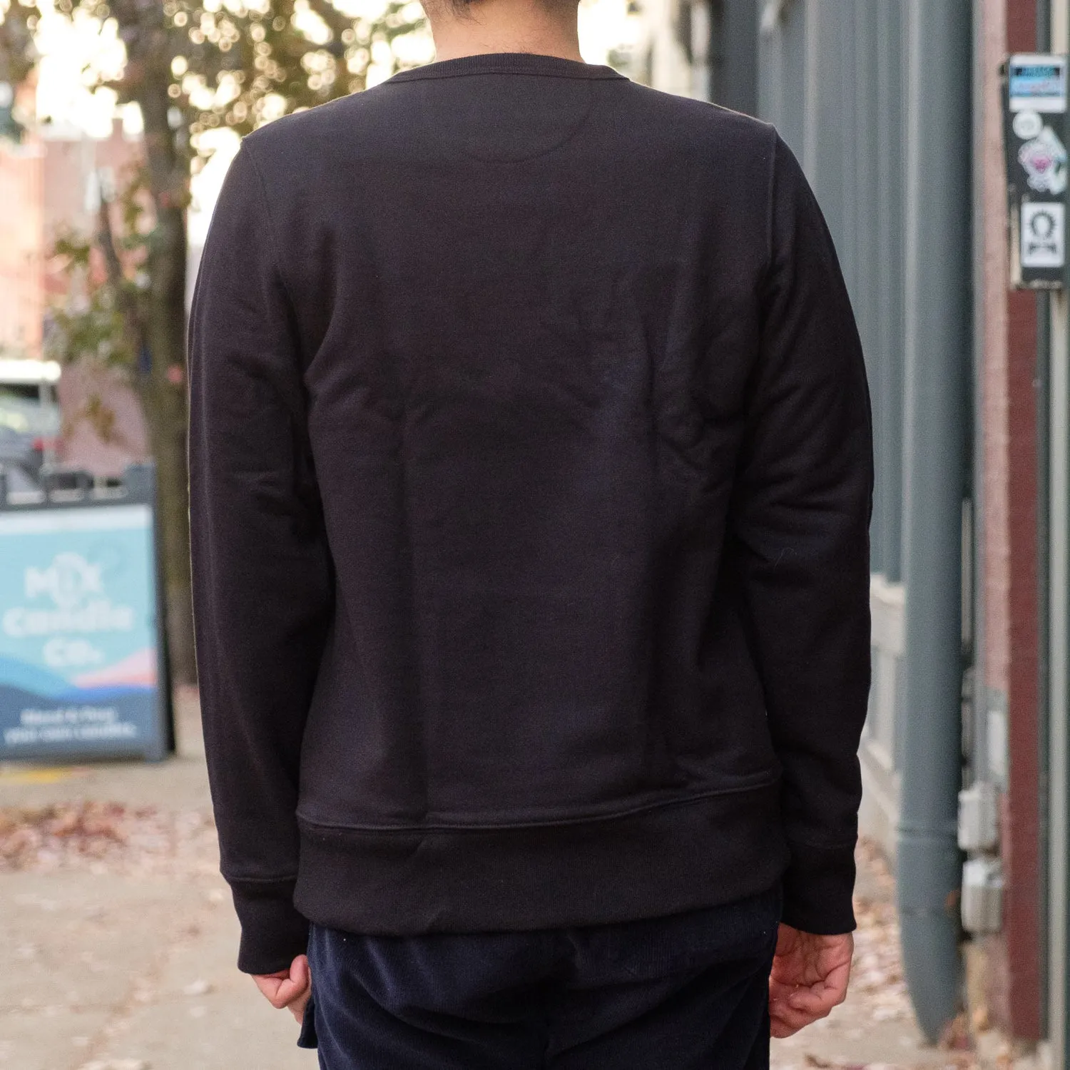 3S48 Heavy Loopwheel Sweatshirt in Deep Black