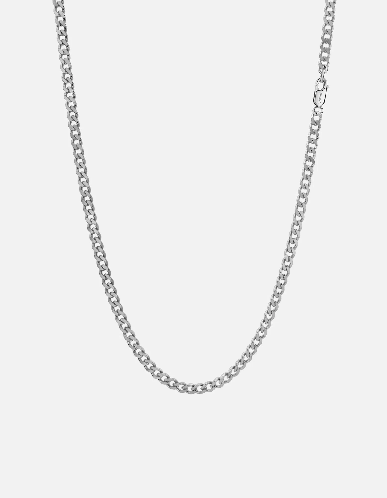 4mm Sterling Silver Cuban Chain Necklace