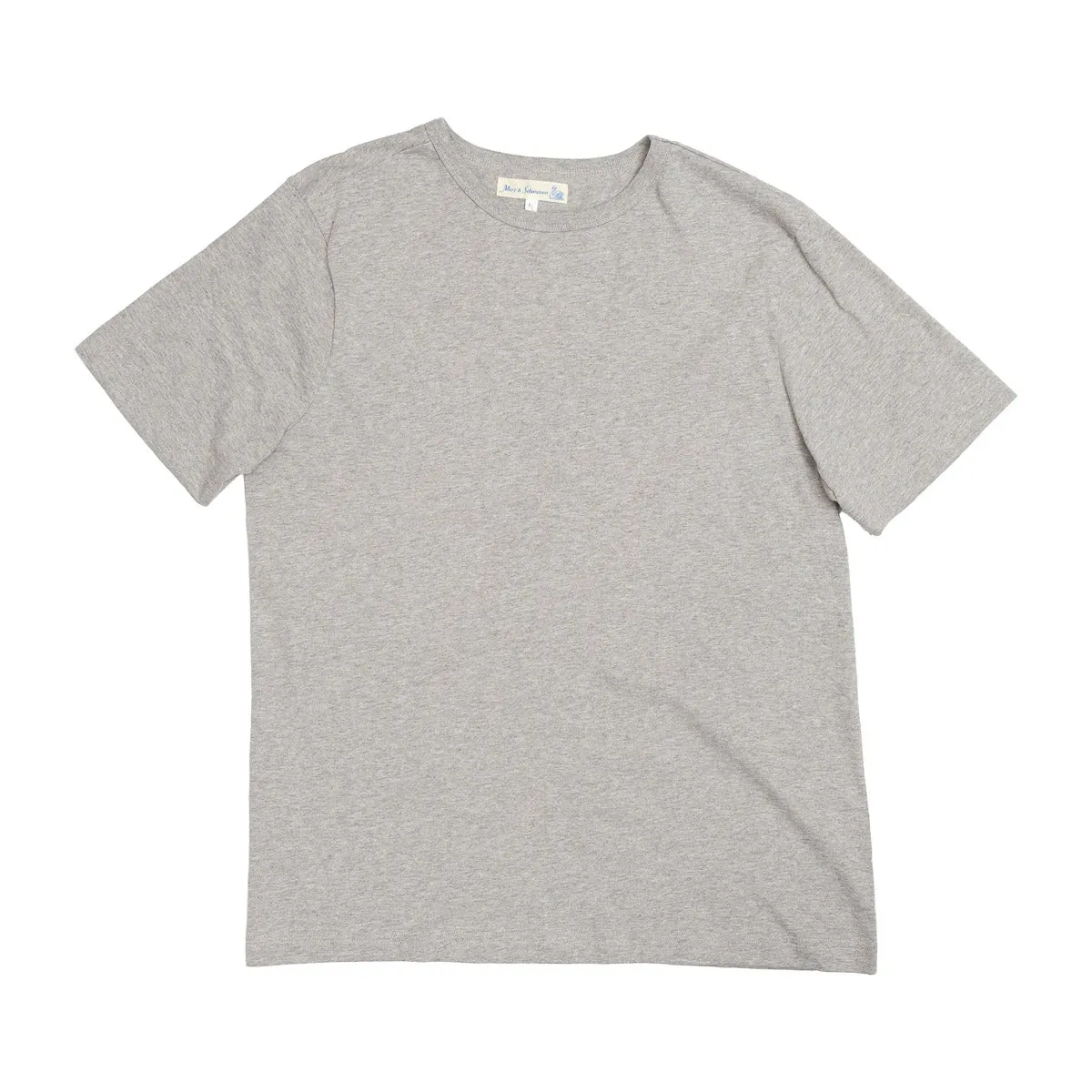 50s Loopwheel Tee in Grey Melange