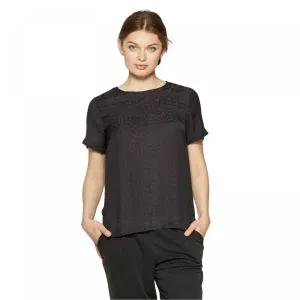 A New Day Women's Leopard Print Short Sleeve Crewneck Blouse
