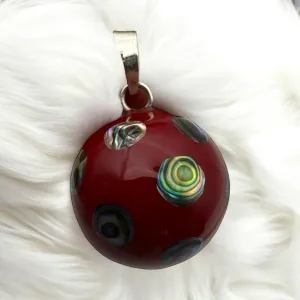 Abalone Harmony Ball Solid 925 Sterling Silver Pendant