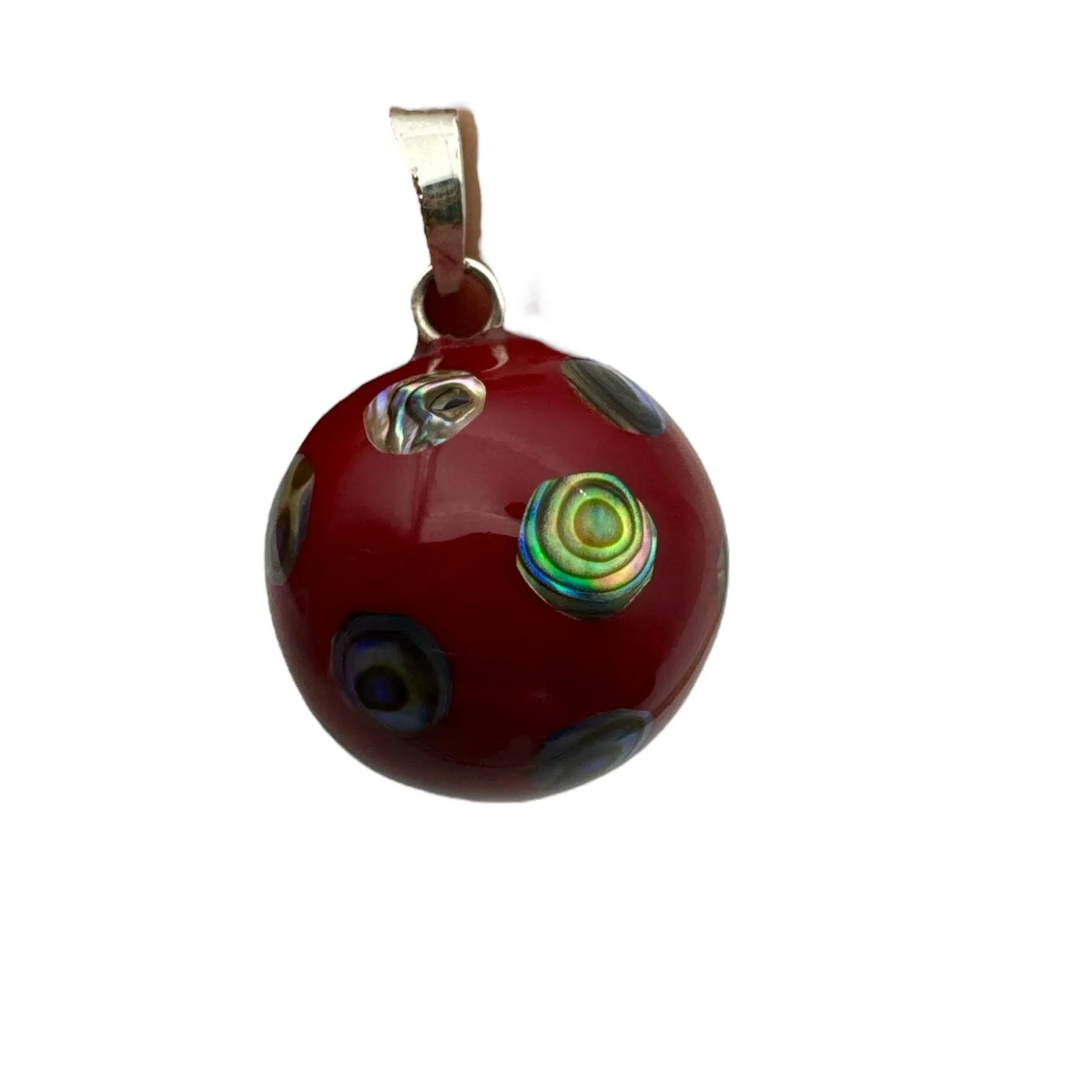 Abalone Harmony Ball Solid 925 Sterling Silver Pendant