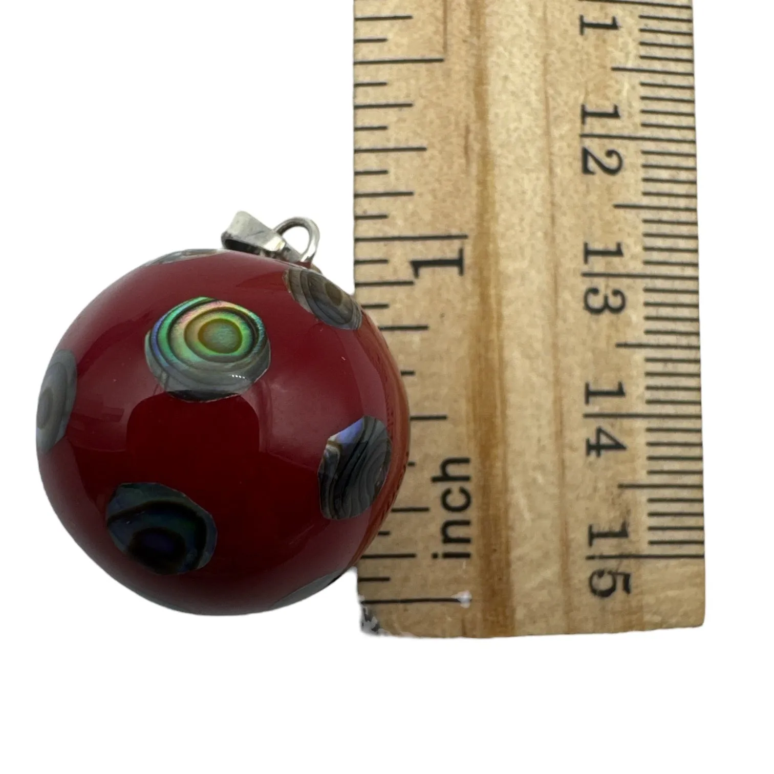 Abalone Harmony Ball Solid 925 Sterling Silver Pendant