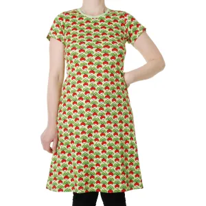 Adult's Radish - Paradise Green Short Sleeve A-Line Dress