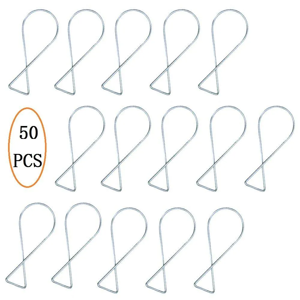 Amaonm 50 PCS Celling Clips, 8 T-Bar Ceiling Decorative Resilient Hook Ceiling Hangers for Hanging a Sign or Plant on a Grid, Drop Ceiling Clips Classroom Office Graphics Hooks