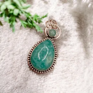 Amazonite Solid 925 Sterling Silver Pendant