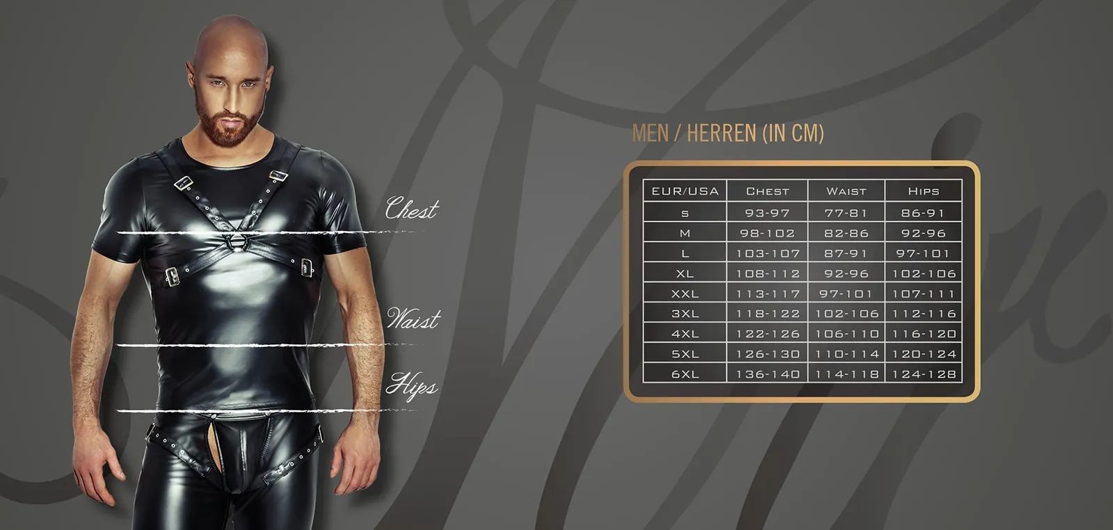 Attached Harness Matte Wetlook T-Shirt
