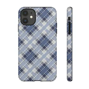 Audra Blue Plaid Tough Phone Case