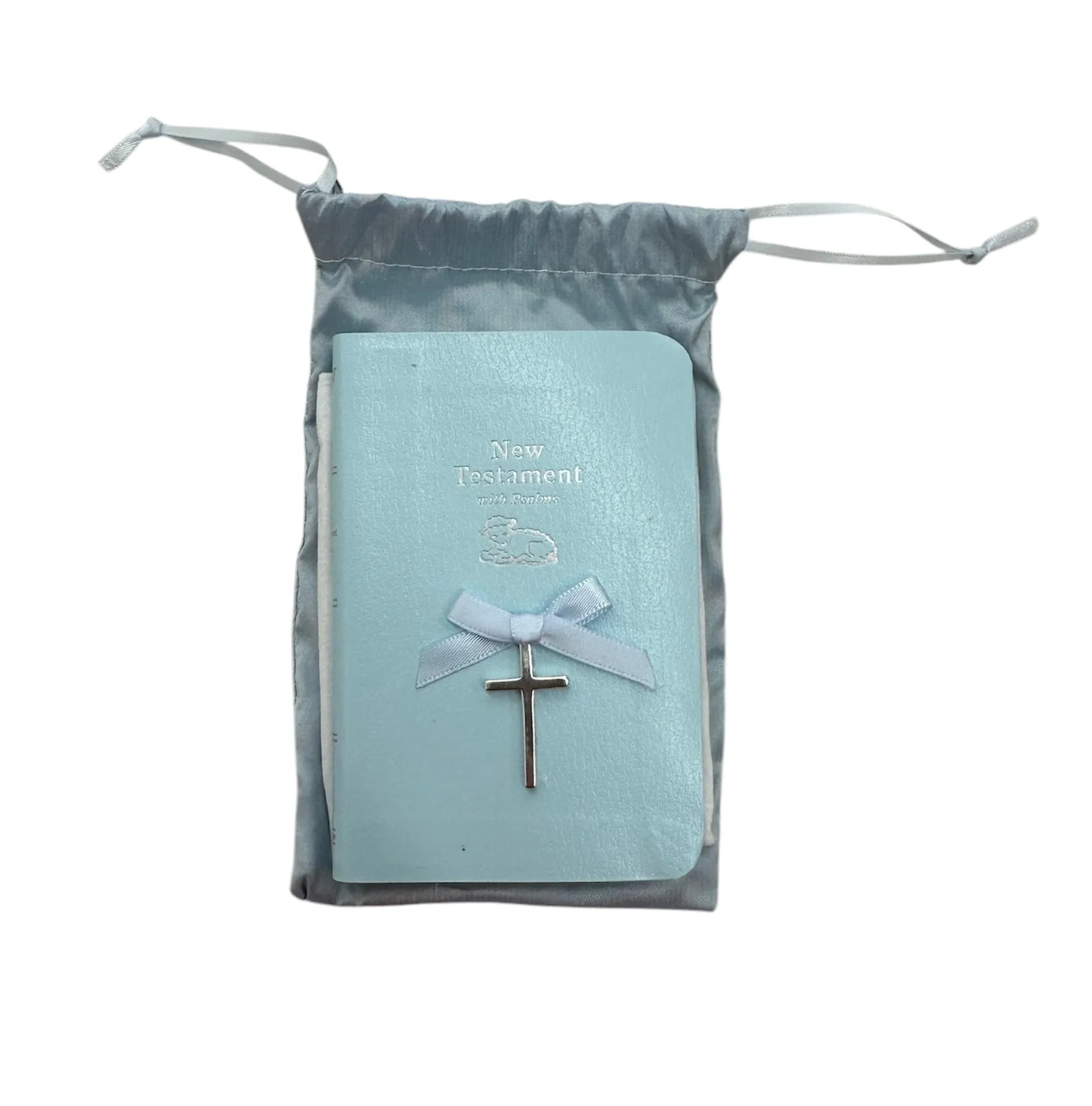 Baby Bible with Silver Cross