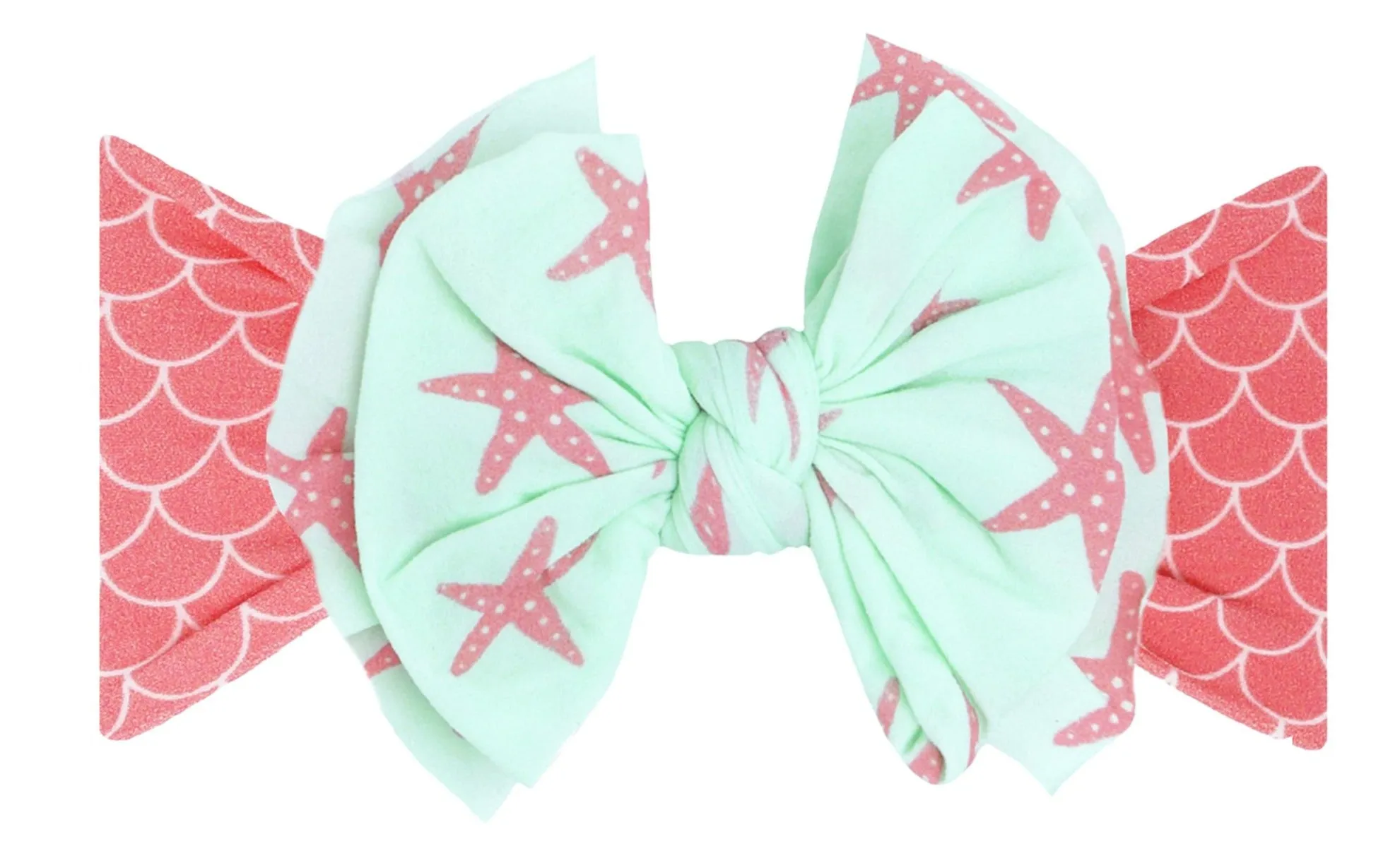 Baby Bling Coral Mermaid Printed FAB-BOW-LOUS Headband