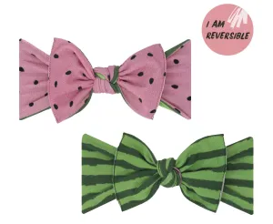 Baby Bling Watermelon Seeds Reverse-A-Bow Headband