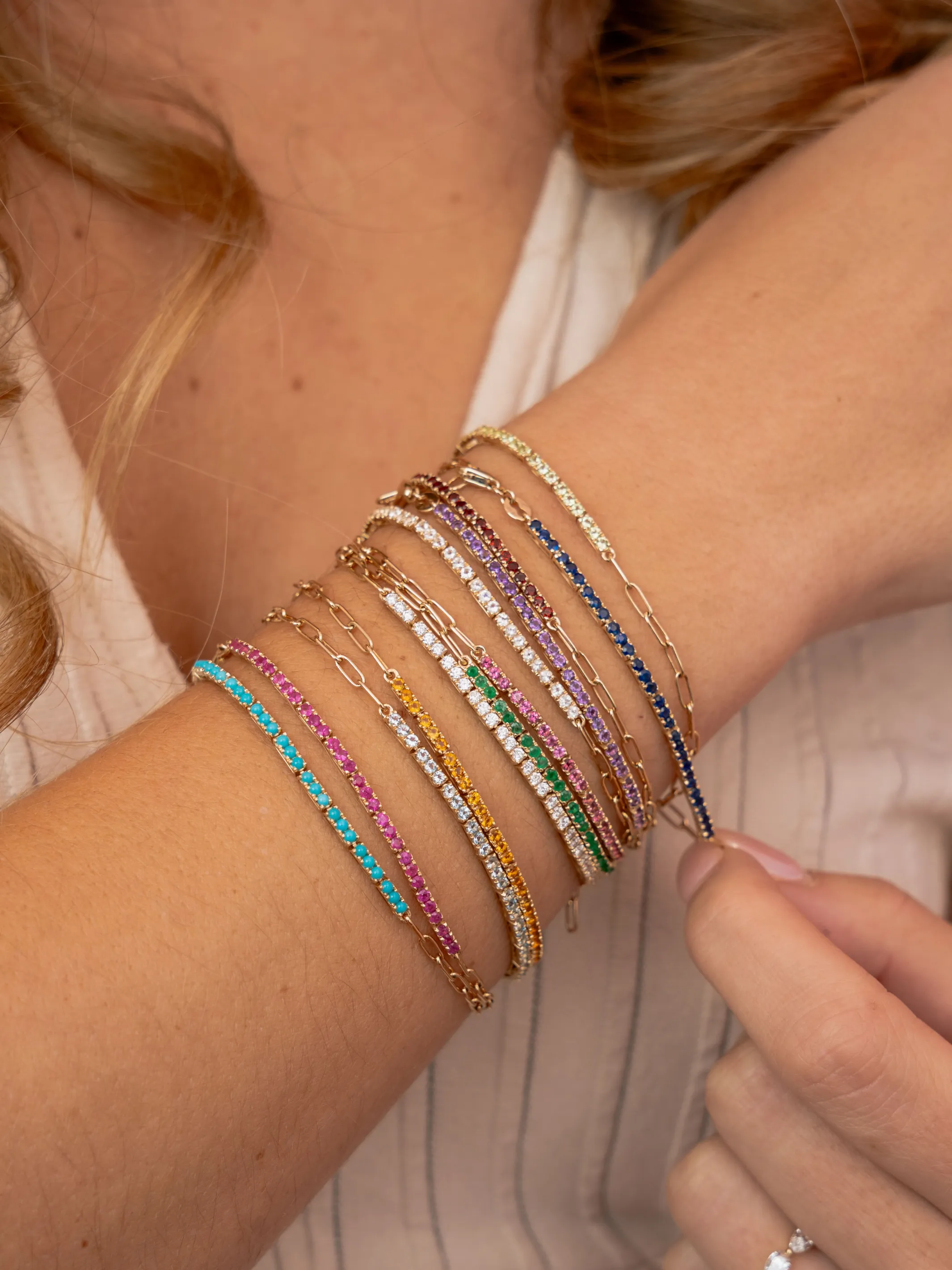 Birthstone Tennis Bracelet - December 14K