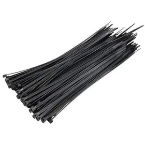 Black Cable Ties 4 x 300mm 12 Inch Pack of 100
