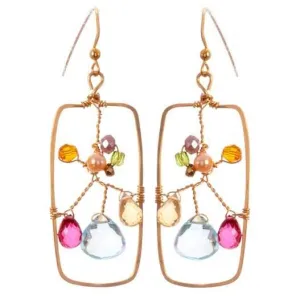 Blossoming Framed Art Statement Earrings