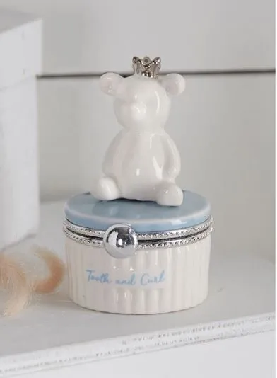 Blue Bear Tooth and curl Keepsake