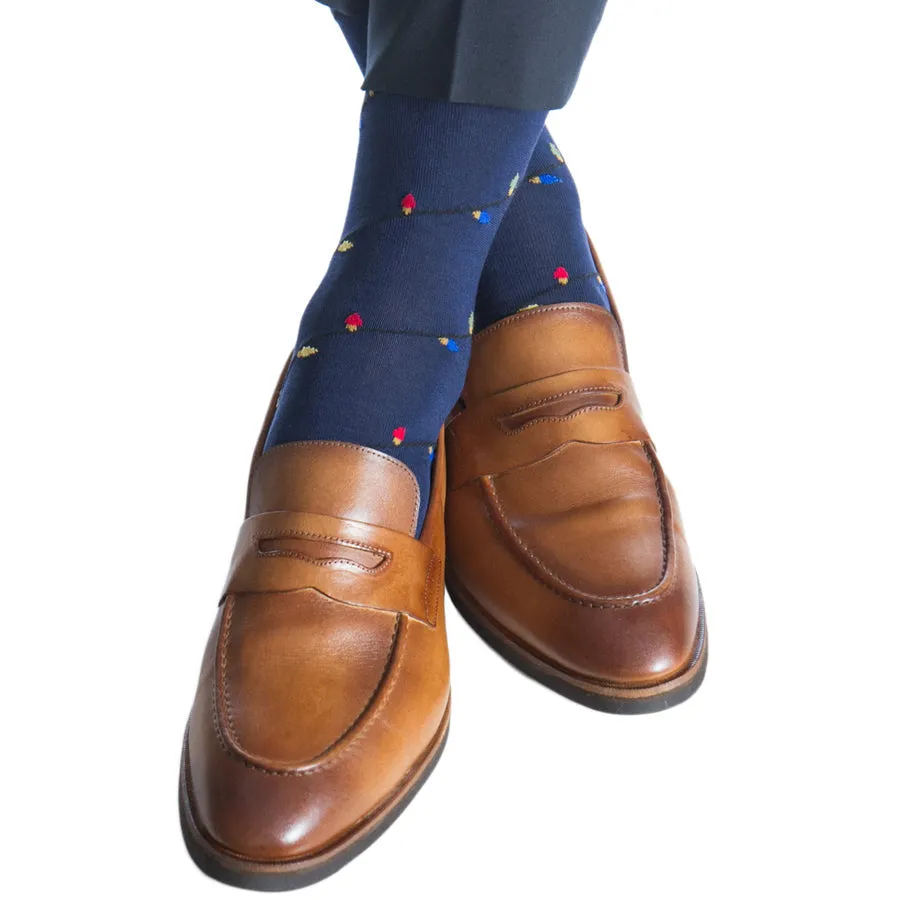 BLUE BLACK LIGHTS MC SOCK