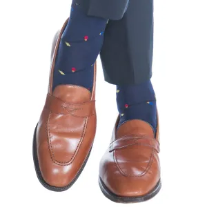BLUE BLACK LIGHTS MC SOCK