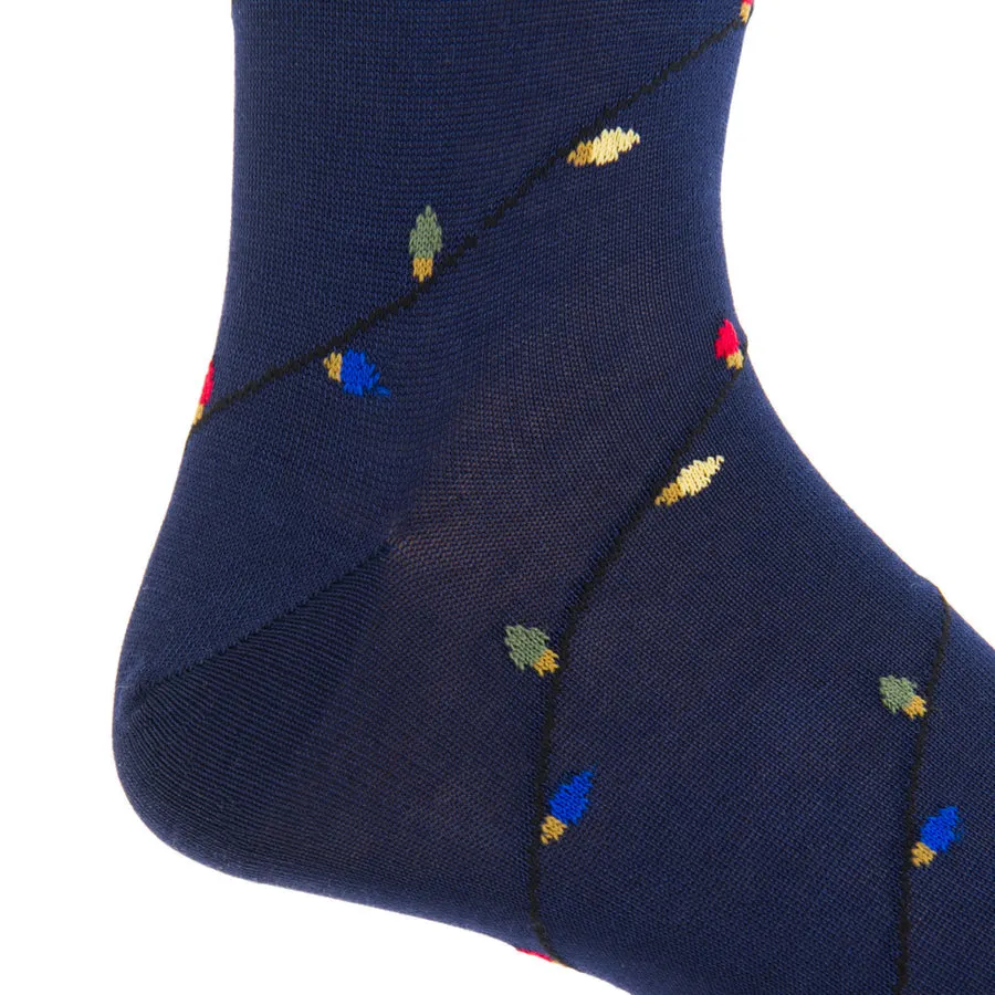BLUE BLACK LIGHTS MC SOCK