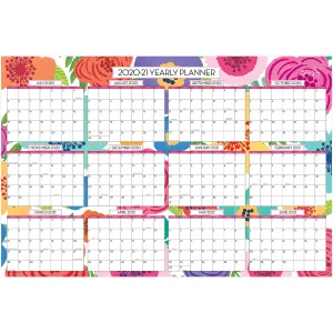 Blue Sky Mahalo Floral Laminated Wall Calendar
