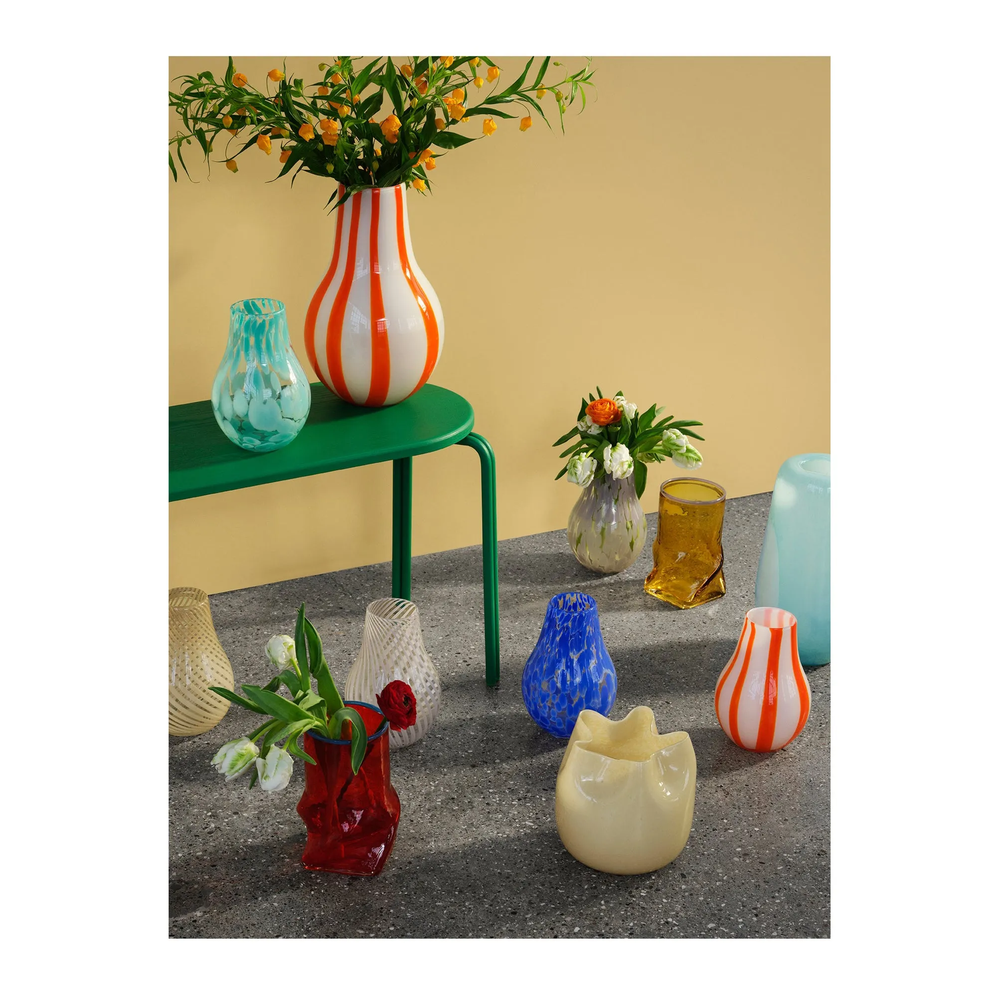 Broste Ada Vase - Spot - Intense Blue - Small