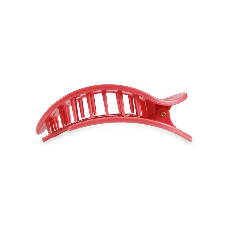 Calming Coral Medium Flat Oval Hair Clip