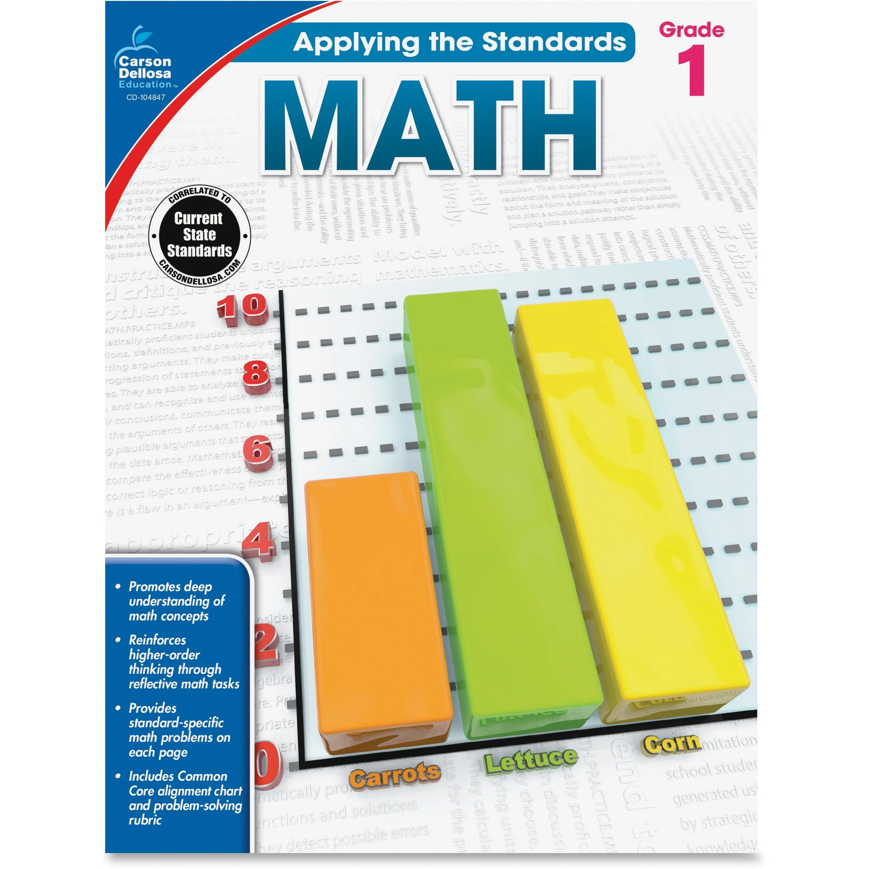 Carson-Dellosa Grade 1 Applying the Standards Math Workbook Printed Book