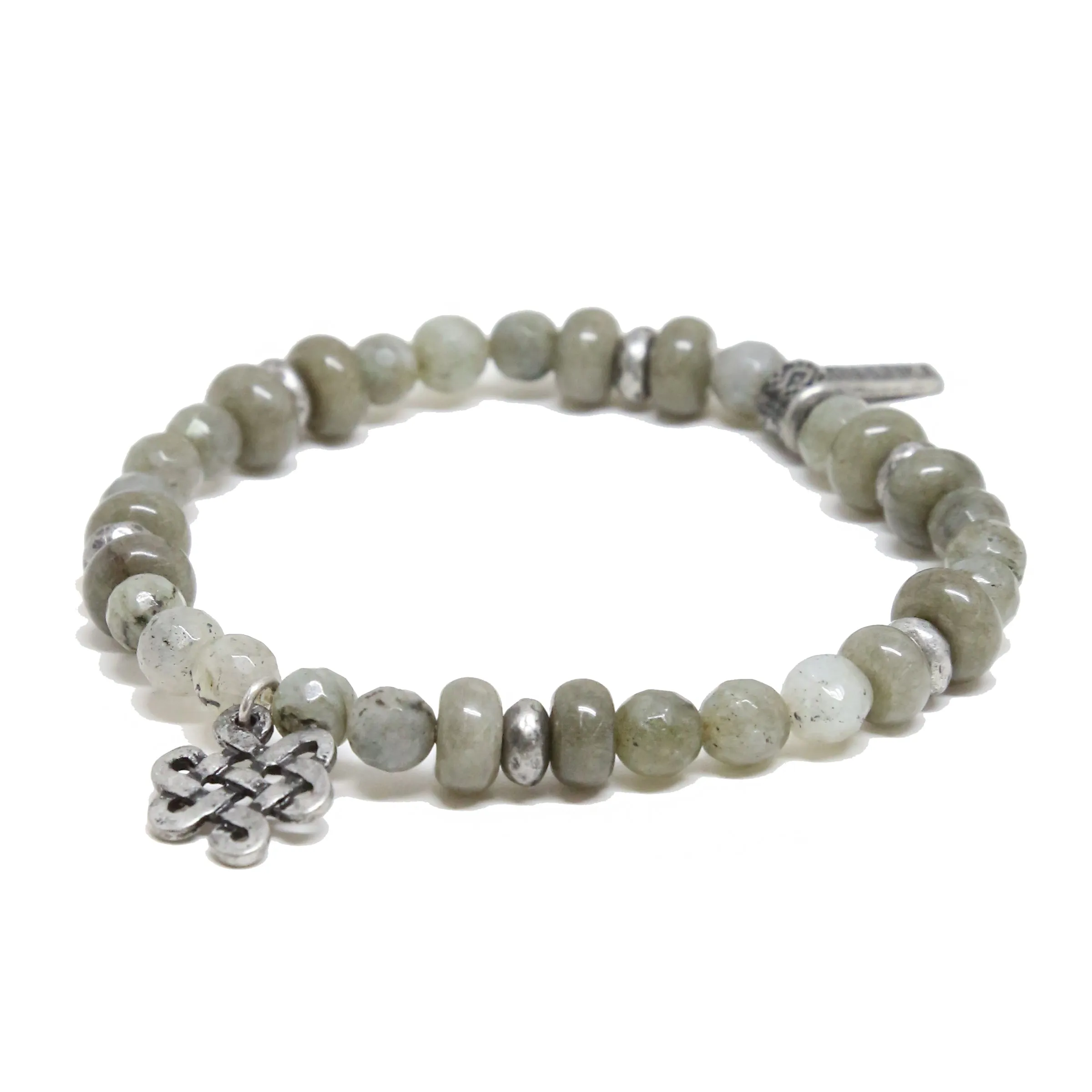 Celtic Yell Bracelet in Grey and Antique Silver