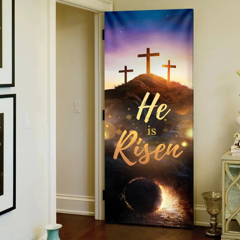 Christianartbag Door Cover, He Is Risen Easter, Religious Door Decorations, Christian Home Decor