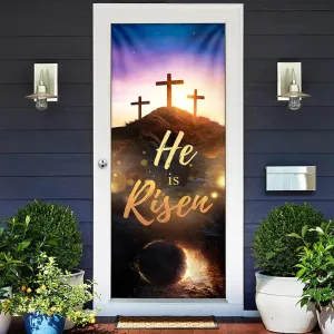 Christianartbag Door Cover, He Is Risen Easter, Religious Door Decorations, Christian Home Decor