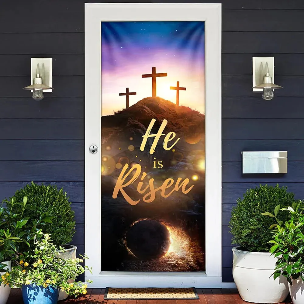 Christianartbag Door Cover, He Is Risen Easter, Religious Door Decorations, Christian Home Decor