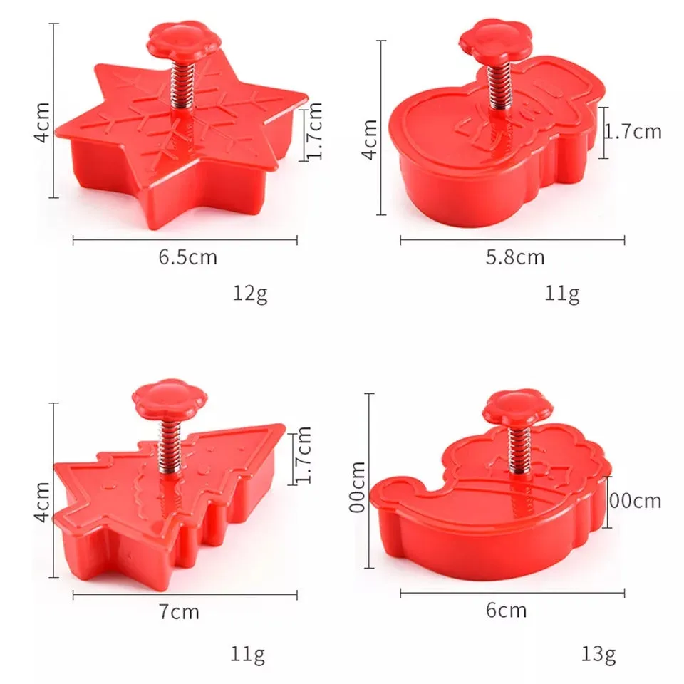 CHRISTMAS CUTTER SET WITH SANTA CLAUS 4 PCS