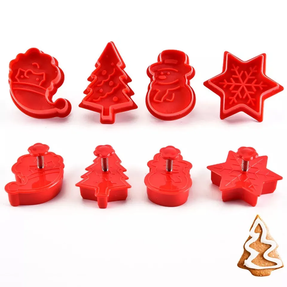 CHRISTMAS CUTTER SET WITH SANTA CLAUS 4 PCS