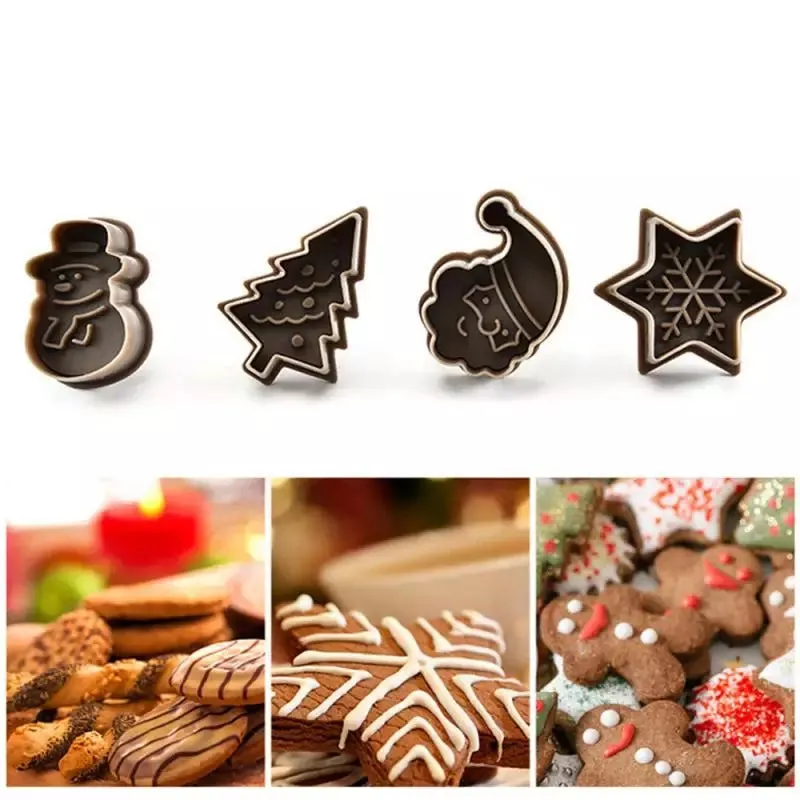 CHRISTMAS CUTTER SET WITH SANTA CLAUS 4 PCS