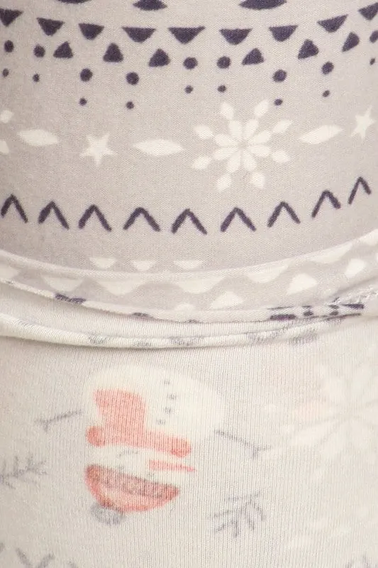 Christmas Snowman Soft Curvy Legging