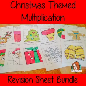 Christmas Themed Independent Multiplication Revision Bundle