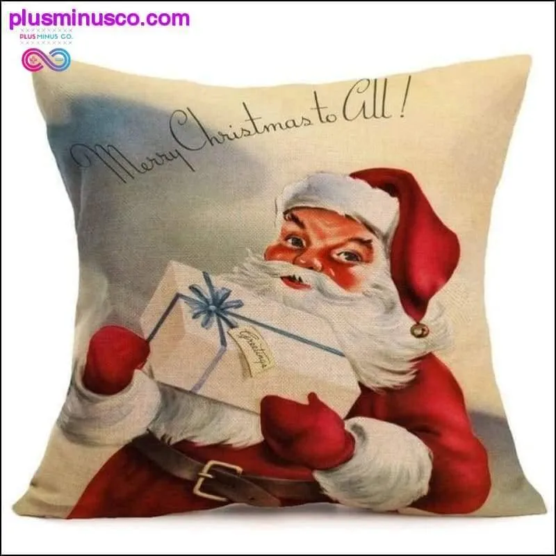 Christmas-themed Linen Pillowcases for Throw Pillows at
