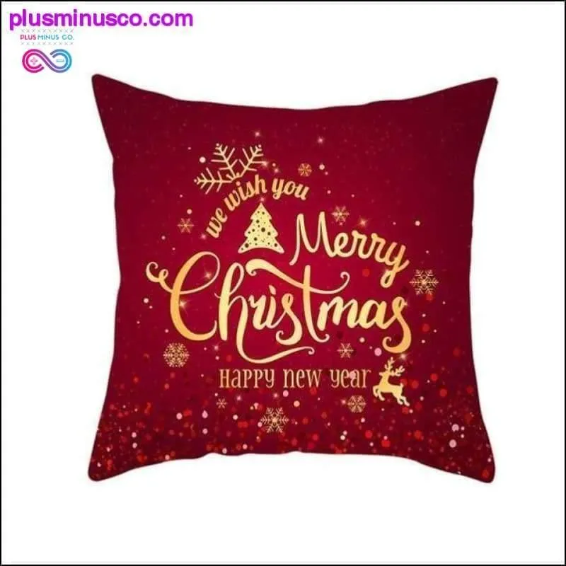 Christmas-themed Polyester Throw Pillowcases 45*45cm at