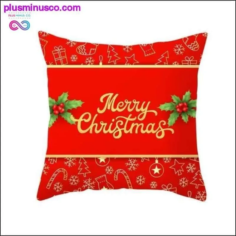 Christmas-themed Polyester Throw Pillowcases 45*45cm at