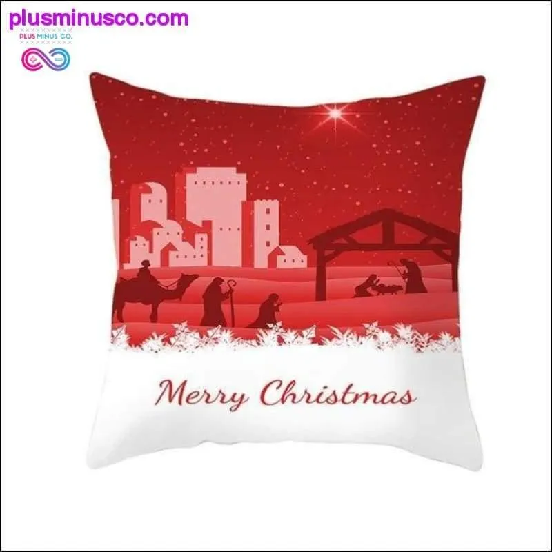 Christmas-themed Polyester Throw Pillowcases 45*45cm at