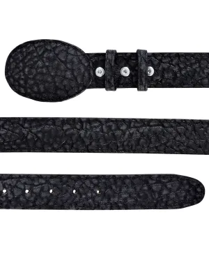 Cinto Vaquero de Piel Cuello de Toro para Hombre con Hebilla Ovalada, 1 1/2" Ancho 'El General' - ID: 41107