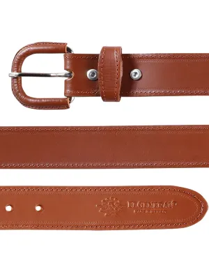 Cinto Vaquero de Vaqueta para Hombre con Hebilla Forrada, 1 1/2" Ancho 'El General' - ID: 42749