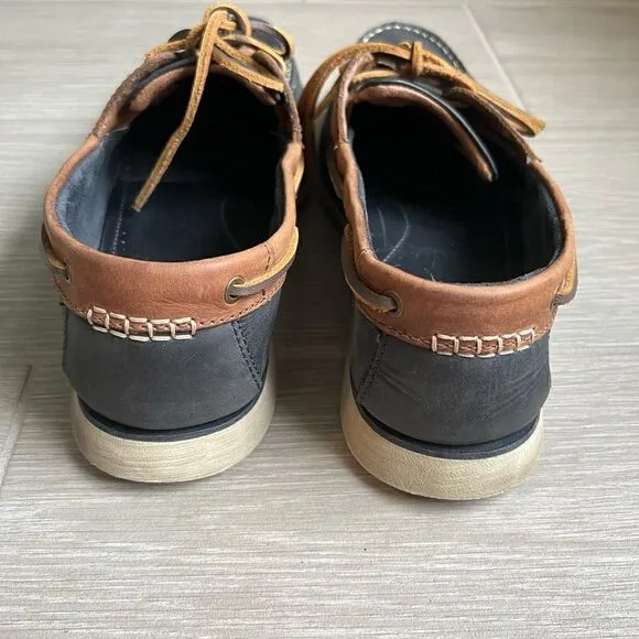 Clarks Port View Navy Combi Leather Men's Size 9