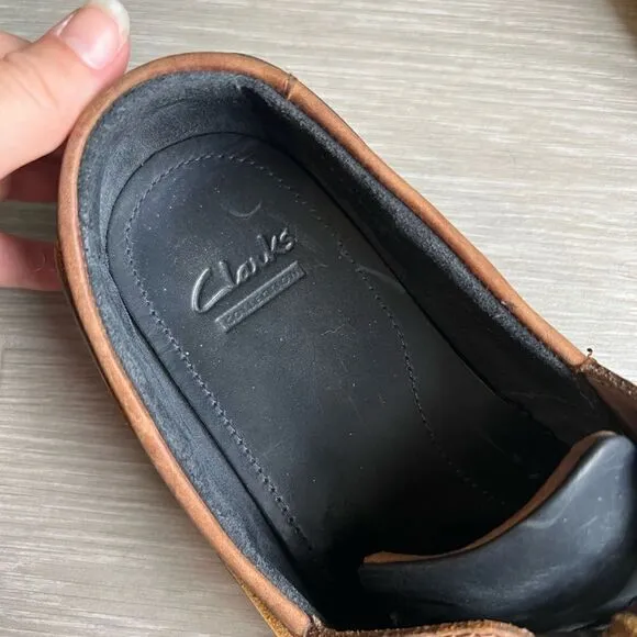 Clarks Port View Navy Combi Leather Men's Size 9