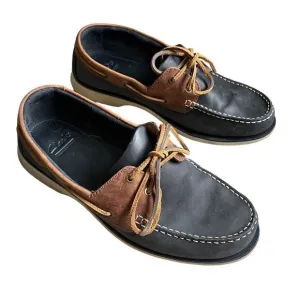 Clarks Port View Navy Combi Leather Men's Size 9