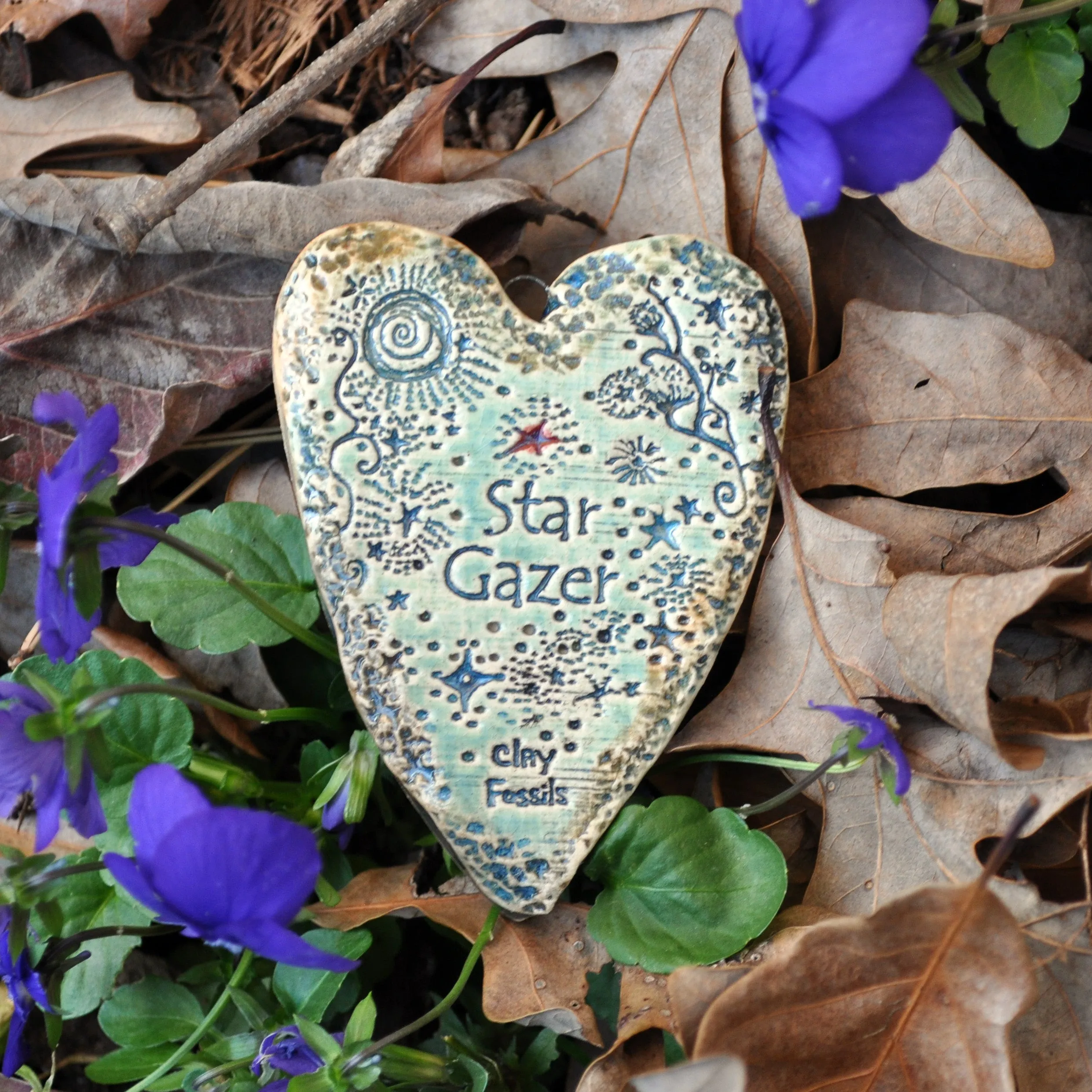 Clay Fossil Ornament, Star Gazer