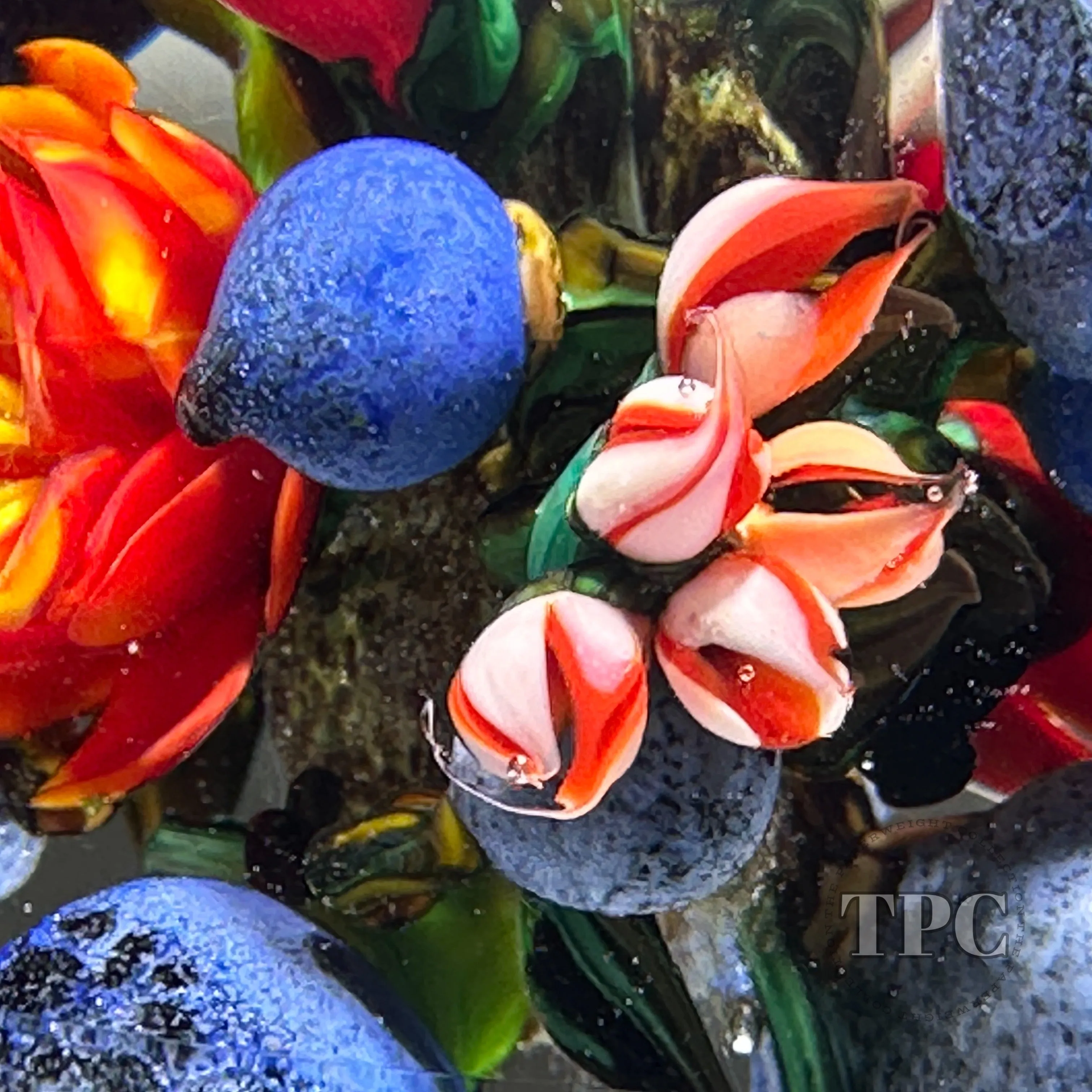 Collaborative Rick & Melissa Ayotte 2023 Glass Art Paperweight Double Flamework Fruit Bouquet